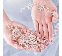 Crystal Rhinestone Headband Headband Women Bridal Wedding Hair Accessories Headband (Silver 1pc (1pack))