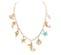Crystal Rhinestone Pearl Necklace for Women DIY Fruit Cherry Floral Charm Necklace Dainty Boho Drop Pendant Pearl Statement Necklace Handmade, Rhinestone, Pearl