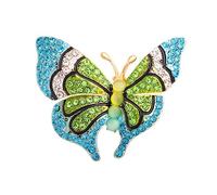 Crystal Rhinestones Butterfly Brooch Fashionable Evening Wear Lapel Pin Clothing Accessories Social Event Jewelry Fashionable Butterfly Badge Gift
