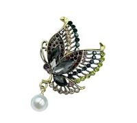 Crystal Rhinestones Butterfly Brooch Fashionable Evening Wear Lapel Pin Clothing Accessories Social Event Jewelry Elegant Alloy Crystal Brooch