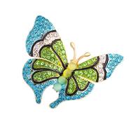 Crystal Rhinestones Butterfly Brooch Fashionable Evening Wear Lapel Pin Clothing Accessories Social Event Jewelry Vintage Butterfly Brooch For Women