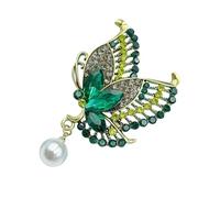 Crystal Rhinestones Butterfly Brooch Fashionable Evening Wear Lapel Pin Clothing Accessories Social Event Jewelry Elegant Alloy Crystal Brooch