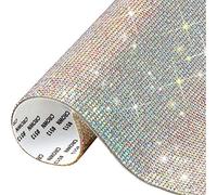 Crystal Rhinestones Sticker Bling Bling Car Decoration Sticker DIY Crystal Gem Stickers for Car Phone Craft Gift Decoration 15.7x9.4 Inch, AB Color