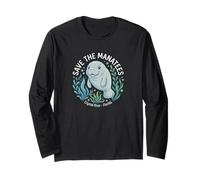 Crystal River Florida FL Vacation Save The Manatees Souvenir Long Sleeve T-Shirt