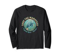 Crystal River Florida FL Vacation Save The Manatees Souvenir Long Sleeve T-Shirt
