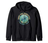 Crystal River Florida FL Vacation Save the Manatees Souvenir Zip Hoodie