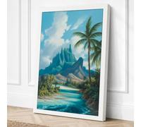 Crystal River Paradise Canvas Wall Art Print 18x12 Inch (46 x 30 cm)