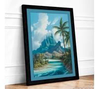 Crystal River Paradise Tropical Framed Wall Art Print A1 (84.1×59.4cm)