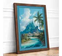 Crystal River Paradise Tropical Framed Wall Art Print A1 (84.1×59.4cm)