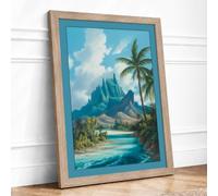 Crystal River Paradise Tropical Framed Wall Art Print A1 (84.1×59.4cm)