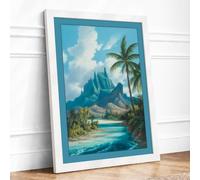 Crystal River Paradise Tropical Framed Wall Art Print A1 (84.1×59.4cm)