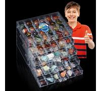 Crystal Rock Collection Display Case - Display Shelf for Collectibles - Rock Collections Box for Kids - Rock Collection Storage - Rock Collections Box for Kids 5 Layers