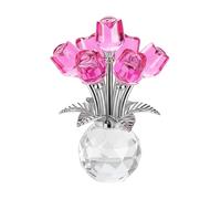 Crystal Rose,3D Glass Artificial Romantic Rose Statue - Collectible Flower Figurines,for Friends Wife Mother Sister Daughter Holiday Ceremonies Special Occasions Blessings Party
