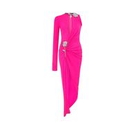 Crystal Rose Ruched Gown, female, DAVID KOMA, Party Dresses, Pink, M, Dresses M