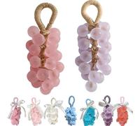 Crystal Rose Soap on a Rope-Handmade Decorative Soap Bar with Floral Fragrance, Gentle Cleansing for Hands & Body, Bathroom Decor, Unisex for Hand Washing & Freshening,Romantic (1, multicolor-15-2pc)