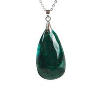 Crystal Rough Crystal Pendant Green Chrysocolla Malachite Gemstone Necklace Crystal Pendant Jewelry for Women