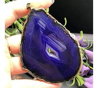 Crystal Rough Crystal Rough Purple Agate Pendant Necklace, Fashion Crystal Stone