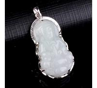 crystal rough Necklaces Gemstone Jade Necklace Harmony Buckle/Ancient Coin Pendant Necklace Lucky Charms Necklace for Women Men Feng Shui Bracelet Amulet for Protection,Abacus (Color :(Guanyin)