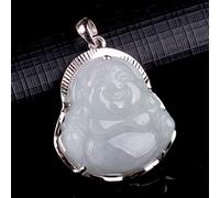 crystal rough Necklaces Gemstone Jade Necklace Harmony Buckle/Ancient Coin Pendant Necklace Lucky Charms Necklace for Women Men Feng Shui Bracelet Amulet for Protection,Abacus (Color :(Middle Buddha)
