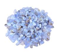 Crystal Rough Stone Bulk Natural Blue Agate Crystal Gravel Small Particles of Fish Tank Bedding Flower Pots Landscaping Decorative Stone for Buddha Use Healing Stones