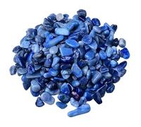 Crystal Rough Stone Bulk Natural Blue Dongling Crystal Crushed Stone Small Particles of Fish Tank Bedding Flower Pots Landscaping Decorative for Buddhist Use Healing Stones