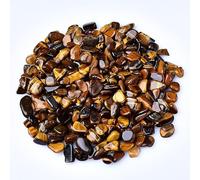 Crystal Rough Stone Bulk Natural Crystal Tiger's Eye Stone Crushed Small Particles of Fish Tank Bedding Flower Pots Landscaping Decorative for Buddha Use Healing Stones