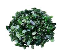 Crystal Rough Stone Bulk Natural Green Jasper Crystal Crushed Stone Small Particles of Fish Tank Bedding Flower Pots Landscaping Decorative for Buddha Use Healing Stones