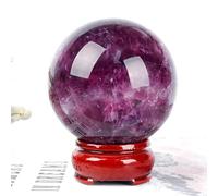 Crystal Rough Stone Polished Purple Fluorite Ball Crafts Decoration,60mm