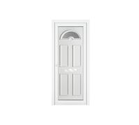 Crystal Sandringham uPVC Front Door with Sunburst Glass (Right Hand) 920 x 2090mm - White