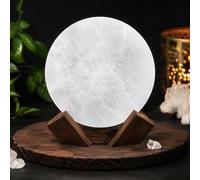 Crystal Selenite Charging Plate Handmade Natural White Selenite Charging Round Disc Healing Spiritual Cleanse Selenite Energy Cleansing Disc and Recharge Reiki Meditation Decoration Gift (10cm)