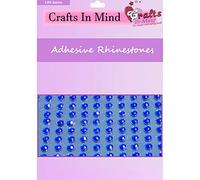 Crystal Self Adhesive Diamante Gems by Crafts In Mind | 2mm (195 Gems) / 3mm (195 Gems) / 4mm (195 Gems) / 6mm (96 Gems) / 8mm (56 Gems) | Stick On Rhinestones | 12 Colours (Royal Blue, 6mm (96 Gems))