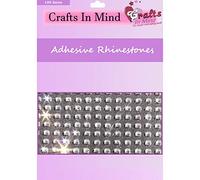 Crystal Self Adhesive Diamante Gems by Crafts In Mind | 2mm (195 Gems) / 3mm (195 Gems) / 4mm (195 Gems) / 6mm (96 Gems) / 8mm (56 Gems) | Stick On Rhinestones | 12 Colours (Clear, 8mm (56 Gems))