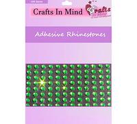 Crystal Self Adhesive Diamante Gems by Crafts In Mind | 2mm (195 Gems) / 3mm (195 Gems) / 4mm (195 Gems) / 6mm (96 Gems) / 8mm (56 Gems) | Rhinestones | 12 Colours (Turquoise, 2mm (195 Gems))