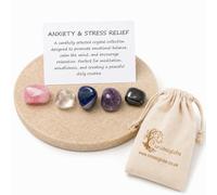 Crystal Set for Anxiety Stress Relief, Relaxation Meditation & Self Care | Crystal Healing Set for Stress Relief, Relaxation, Mindfulness, Meditation, Emotional Balance & Peaceful Daily Routines