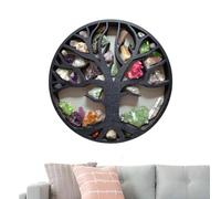 Crystal Shelf Display | Multi-Layer Wooden Crystal Organizer for Wall,Jewelry Holder, Floating Shelves, Wall Decor, Gothic Shelf for Crystals Stone, Oil, Small Plant Art