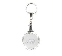 CRYSTAL SILHOUETTES KEYCHAINS from Deluxebase. Glass Crystal Pendant Animal Keyring with Stainless Steel Chain, Unique Purse Charm & Bag Accessory, Novelty Gifts for Women & Men.
