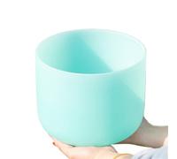 Crystal Singing Bowl 10/12 Inch Crystal Singing Bowl Green Quartz Bowls Yoga Meditation Sound Healing(12F heart Chakra)
