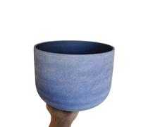Crystal Singing Bowl 10 Inch 440hz Frosted Quartz Crystal Singing Bowl inch Heart Chakra(E 440HZ)