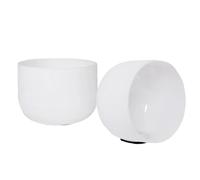 Crystal Singing Bowl 14 Inches Meditation Crystal Singing Bowl Professional Yoga Massage Sound Healing Therapy Bowls(14 Inch E Note 440HZ)