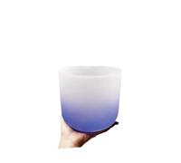 Crystal Singing Bowl 432hz/440hz 7" Note A Half Color Gradient Chakra Sound Healing Frosted Quartz Crystal Singing Bowl(440hz B)
