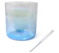 Crystal singing bowl 432Hz Gradient Blue Alchemy Sound Bowl, Crystal Singing Bowl, Quartz Chakra Bowl(6"E)