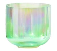 Crystal singing bowl 432Hz Green Clear Alchemy Sound Bowl, Cosmic Light Crystal Singing Bowl(A Note,7")