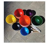 Crystal singing bowl 432hz Perfect Pitch Colored Chakra Frosted Quartz Crystal Singing Bowl Set Of 7pcs