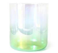 Crystal singing bowl 7 Inch 432HZ Sound Bowl Chakra Bowl, Clear Green Crystal Singing Bowl(F Note)
