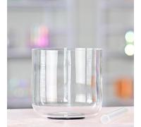 Crystal Singing Bowl, 7 Inch Quartz Chakra Singing Bowl With Acrylic Striker And O-ring Multinote With Or Without Case(E note,Without case)