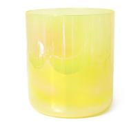 Crystal Singing Bowl, 7 Inch Yoga Meditation & Sound Healing, 432Hz Quartz Chakra Bowl, Gradient Yellow(A Note)