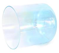 Crystal Singing Bowl ， 8 Inch 432HZ Premium Quartz Crystal Singing Bowl, With Striker & O-ring(Blue,G Note)