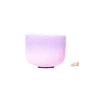 Crystal Singing Bowl 8inch Purple Crystal Singing Bowl B Note Meditation Quartz Sound Therapy + Mallet