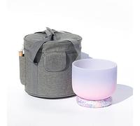 Crystal Singing Bowl A Note Frosted Quartz Crystal Singing Bowl Buddha Music Bowl With Striker & Carrying Case For Sound Healing Meditation Release Pressure Ornaments (Size : 9")