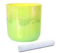 Crystal singing bowl Alchemy Crystal Singing Bowl, Yellow Green Gradient(432hz,6 inch F Note)